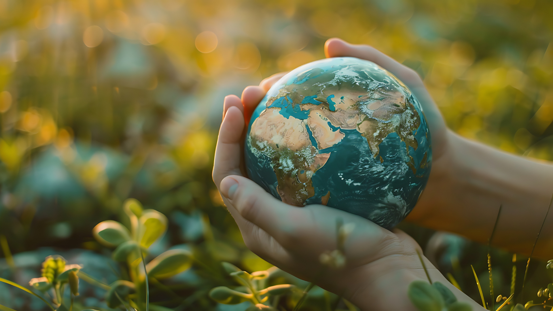 Hands holding the globe representing Yitro Global’s international expansion and global business growth in 2024.