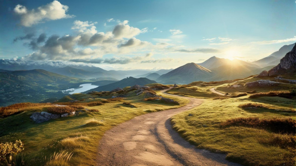 Revenue Cycle Management strategic priority represented by a mountain path moving through financial pressure toward operational clarity